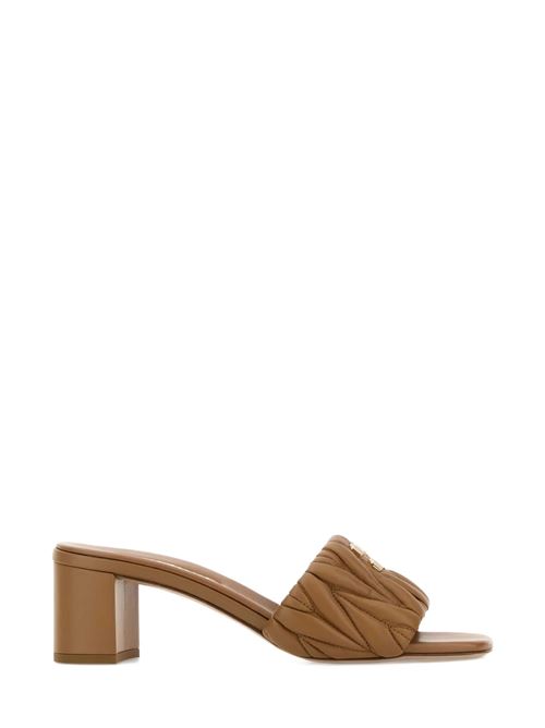 Ciabatte in nappa matelassé MIU MIU | 5XX65788TF098L